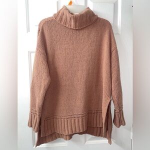 Aerie Warm Brown Cowl Neck Sweater